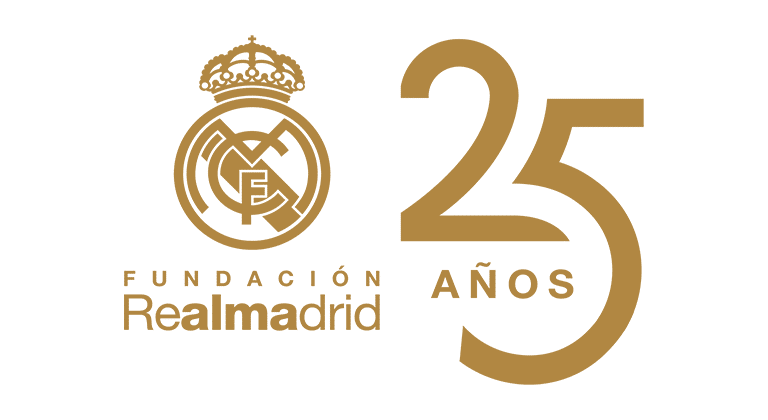 Logo de los 25 años de la Fundación Real Madrid