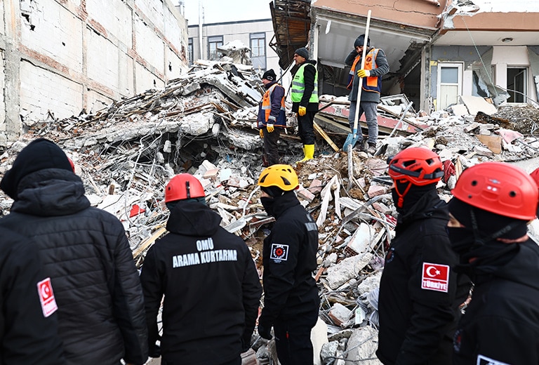 Emergency relief for earthquake victims in Turkey
