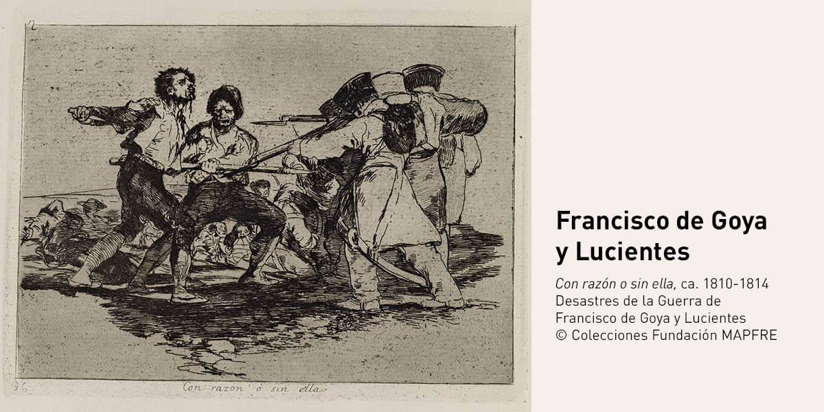 Con razón o sin ella by Francisco de Goya - Fundación MAPFRE