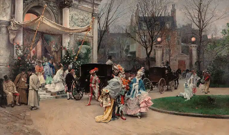 Raimundo de Madrazo y Garreta Salida del baile de máscaras, 1878